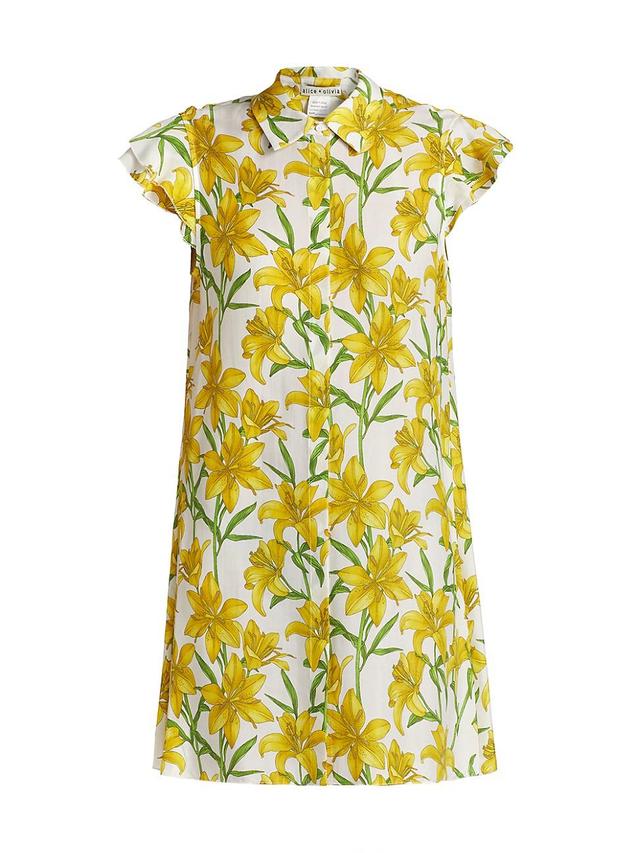 Womens Jem Floral Cap-Sleeve Shirtdress Product Image