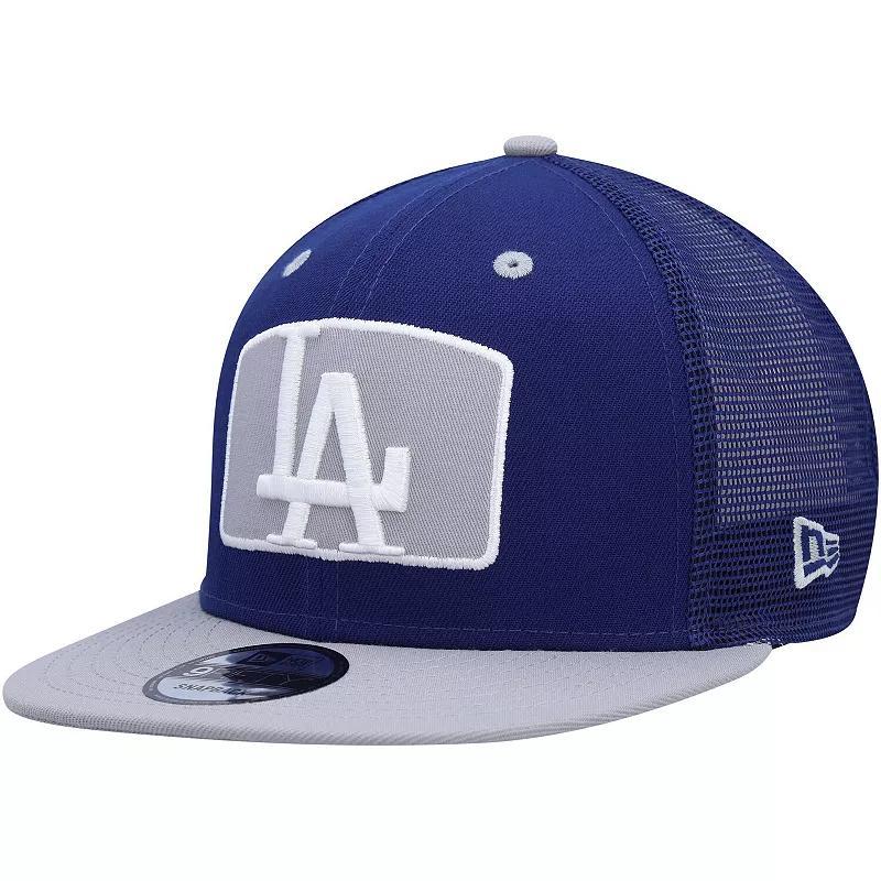 Mens New Era Royal Los Angeles Dodgers Logo Zoom Trucker 9FIFTY Snapback Hat - Royal Product Image