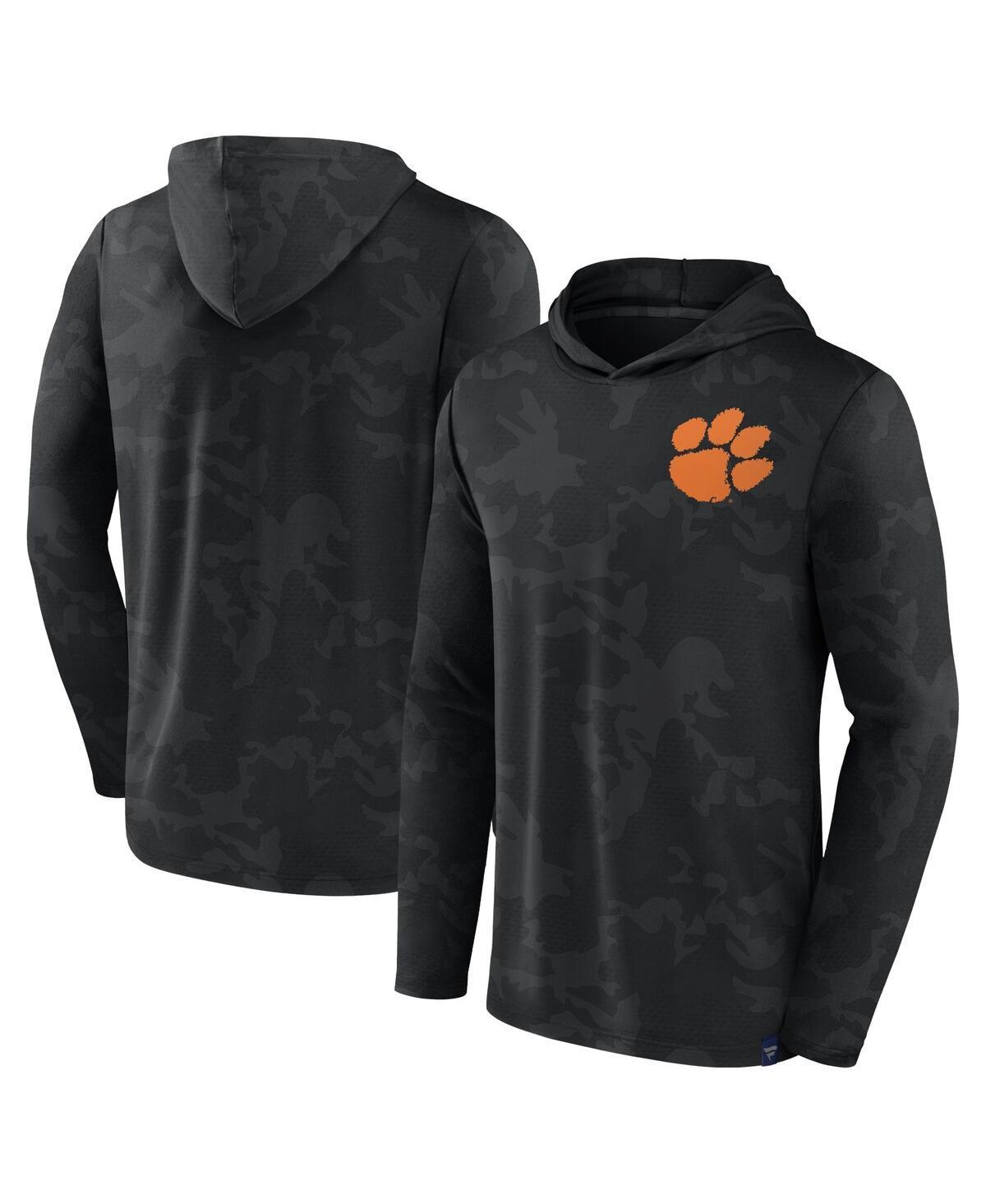 Mens Fanatics Black Clemson Tigers Camo Hoodie Long Sleeve T-shirt Product Image