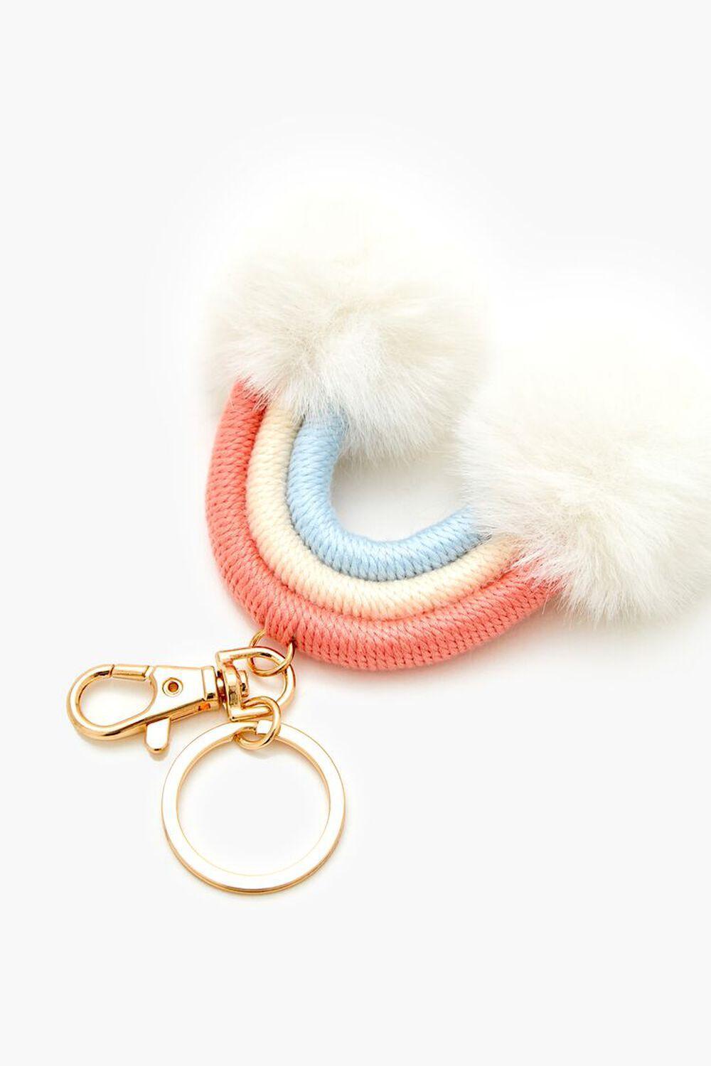 Rainbow Pom Pom Keychain | Forever 21 Product Image