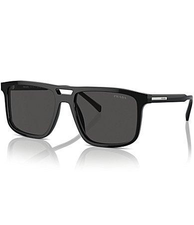 Prada Mens PRA22S 58mm Rectangle Sunglasses Product Image