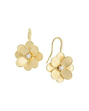 Womens Petali Lunaria 18K Yellow Gold & Diamond Flower Drop Earrings Product Image