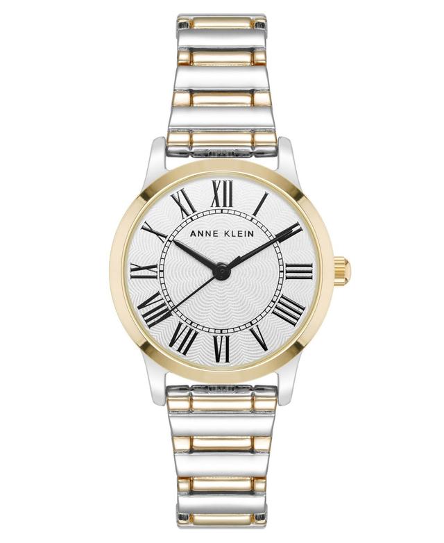 Anne Klein Womens Quartz Signature Round Roman Numeral Two-Tone Alloy Metal Watch, 29mm - Two Tone Product Image