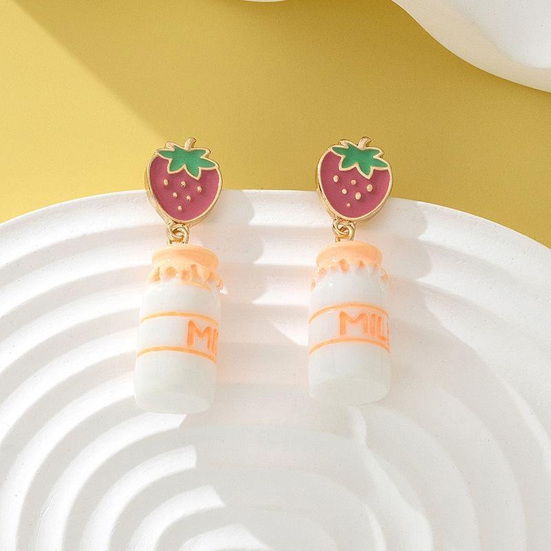 Strawberry Milk Drop Earring Product Image