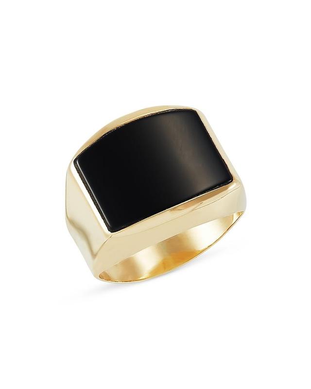 Bloomingdales Mens Onyx Ring in 14K Yellow Gold - 100% Exclusive Product Image