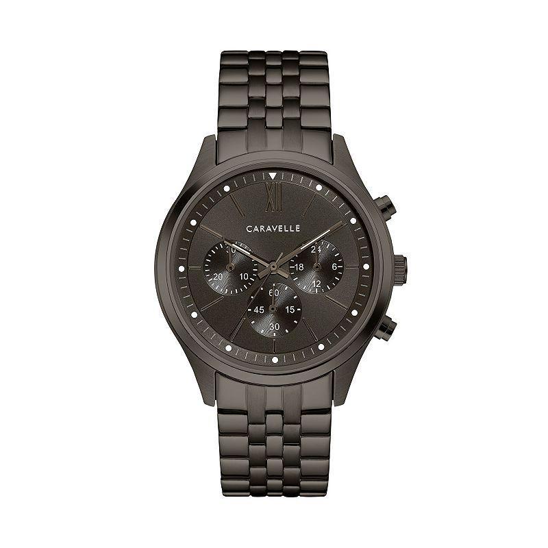 Men's Caravelle by Bulova Gunmetal IP Chronograph Watch (Model: 45A141) Product Image