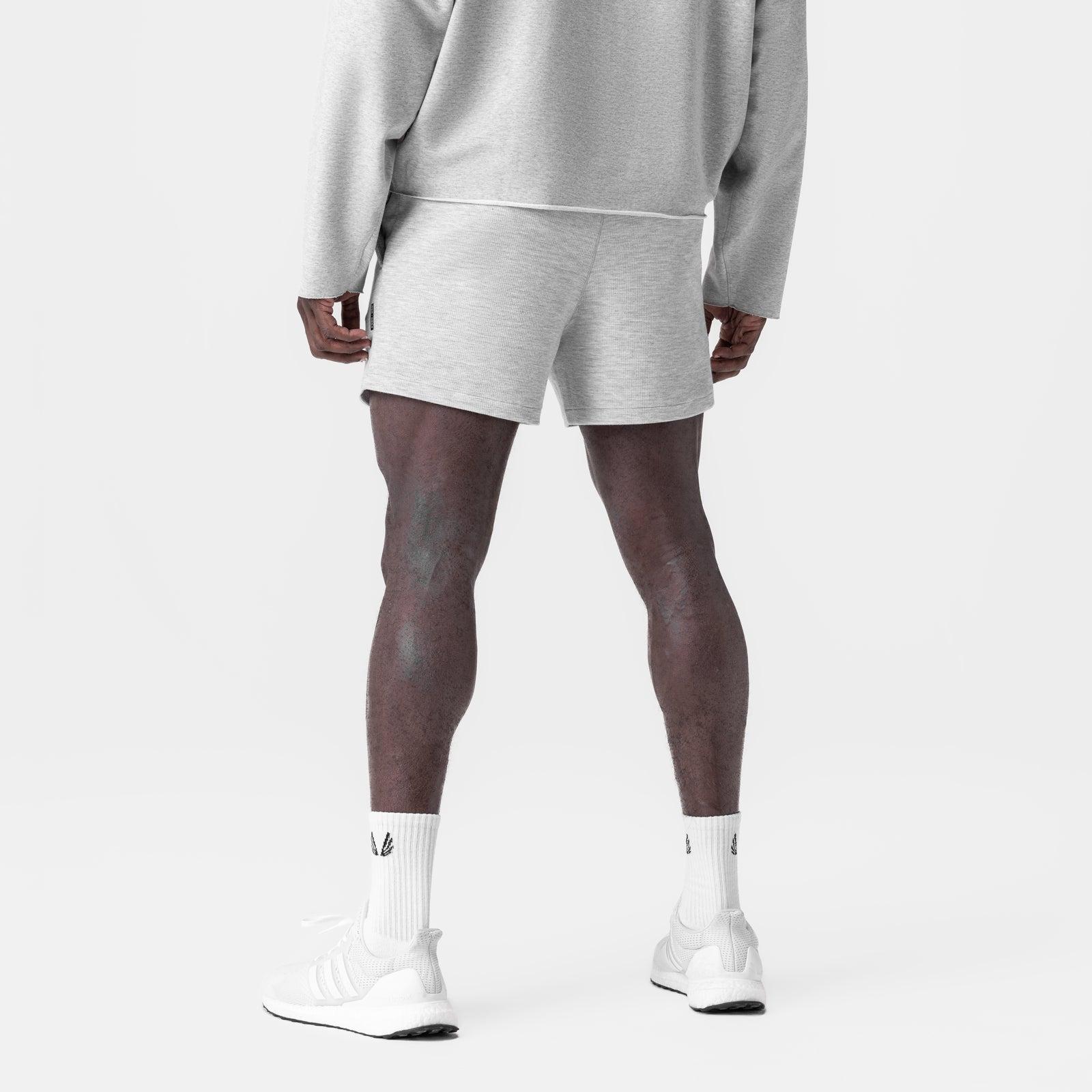 0954. Waffle Knit Sweat Short - Heather Grey Product Image