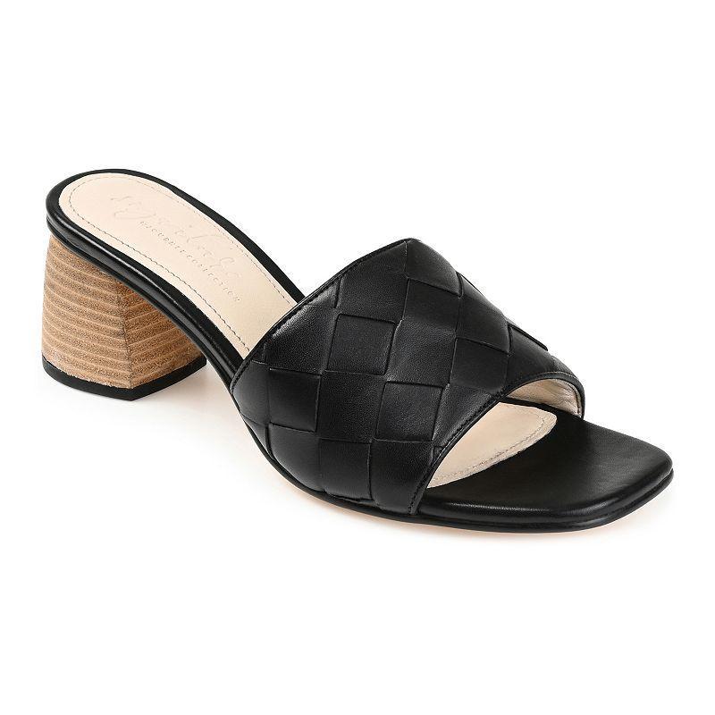 Journee Signature Kellee Woven Leather Sandal Product Image