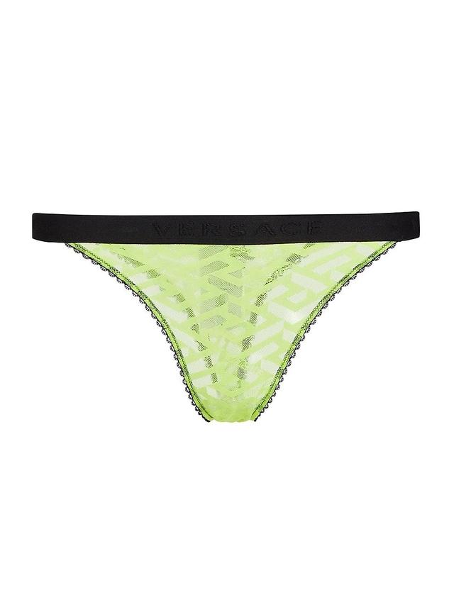 Womens Greca Signature Tulle Thong Product Image