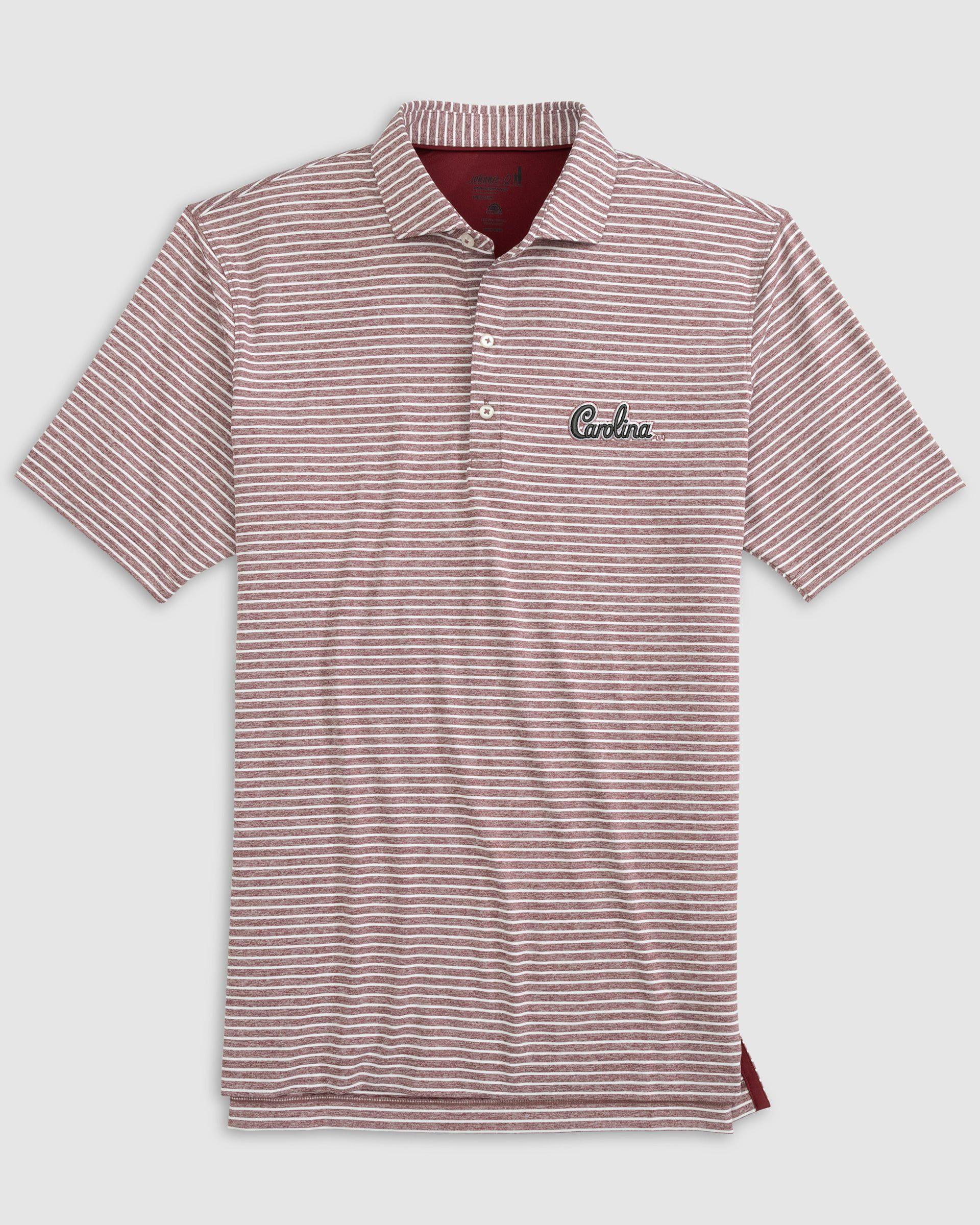 University of South Carolina Clipperr Striped Jersey Performance Polo Male Product Image