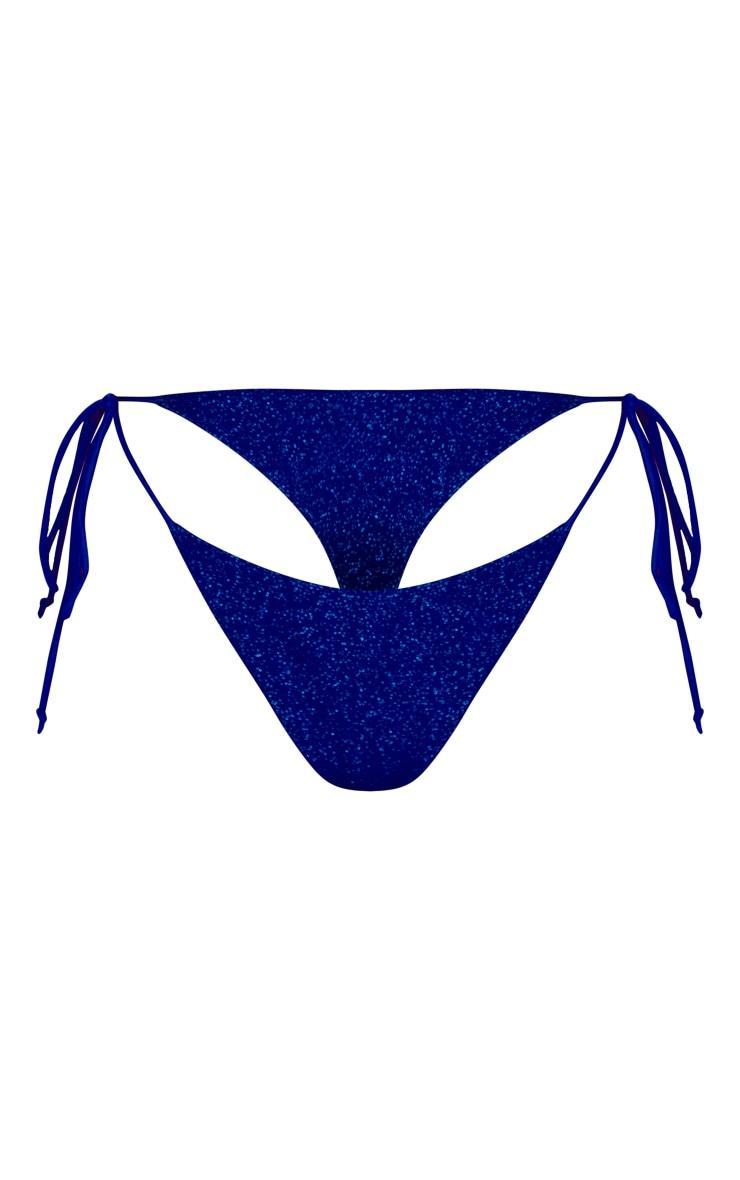 Cobalt Tie Side Glitter Bikini Bottoms Product Image