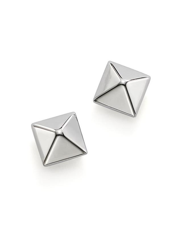 Bloomingdales 14K White Gold Small Pyramid Earrings - 100% Exclusive Product Image