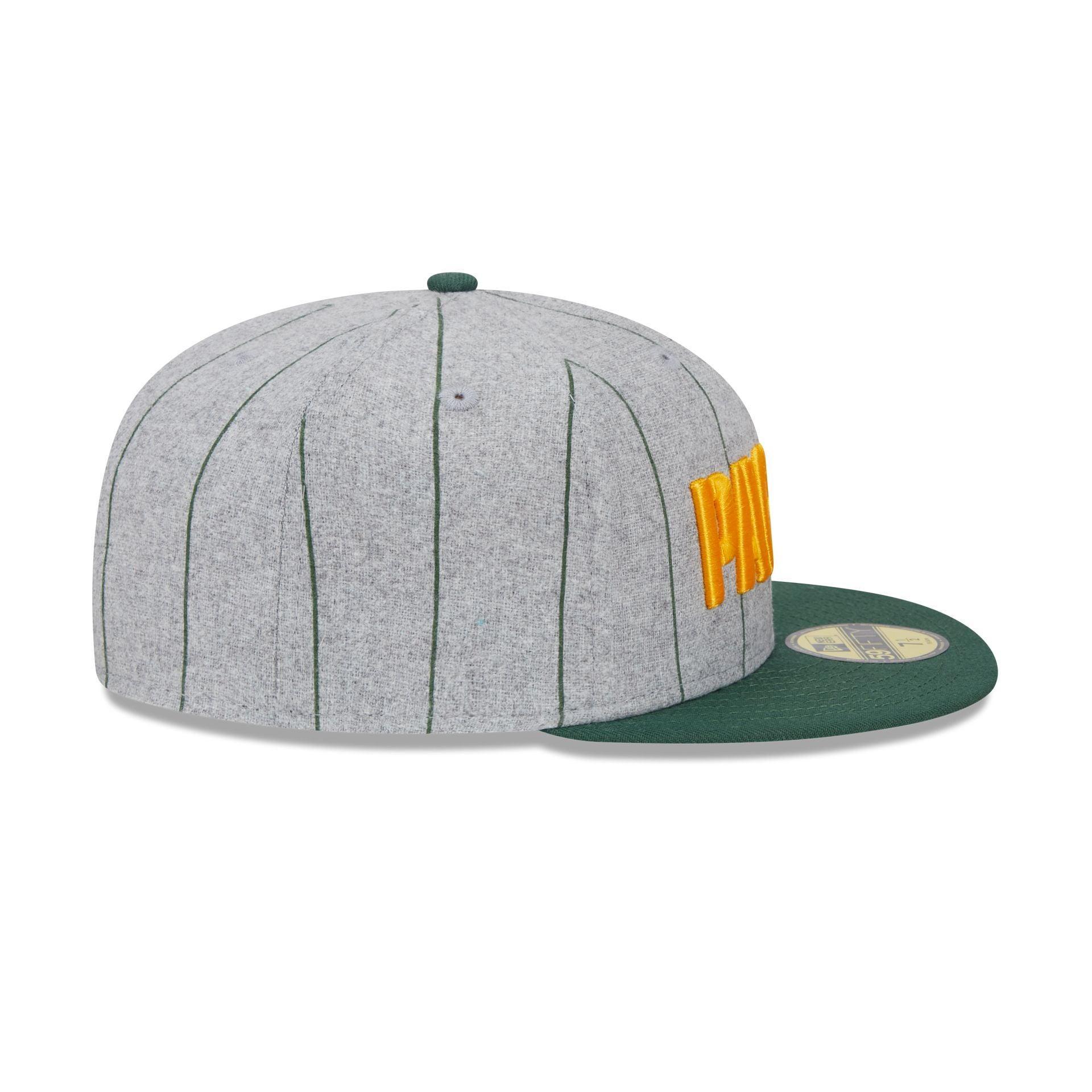 Green Bay Packers Heather Pinstripe 59FIFTY Fitted Hat Male Product Image