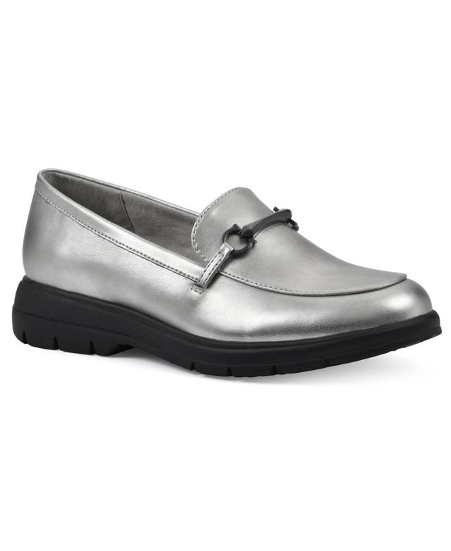 Cliffs by White Mountain Flow Womens Lug Sole Loafer Gold Grey Smo Product Image