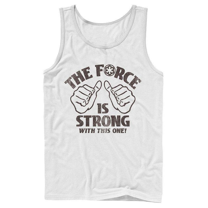 Mens Star Wars The Force is Strong Quote Thumbs-Up Tank Top Product Image