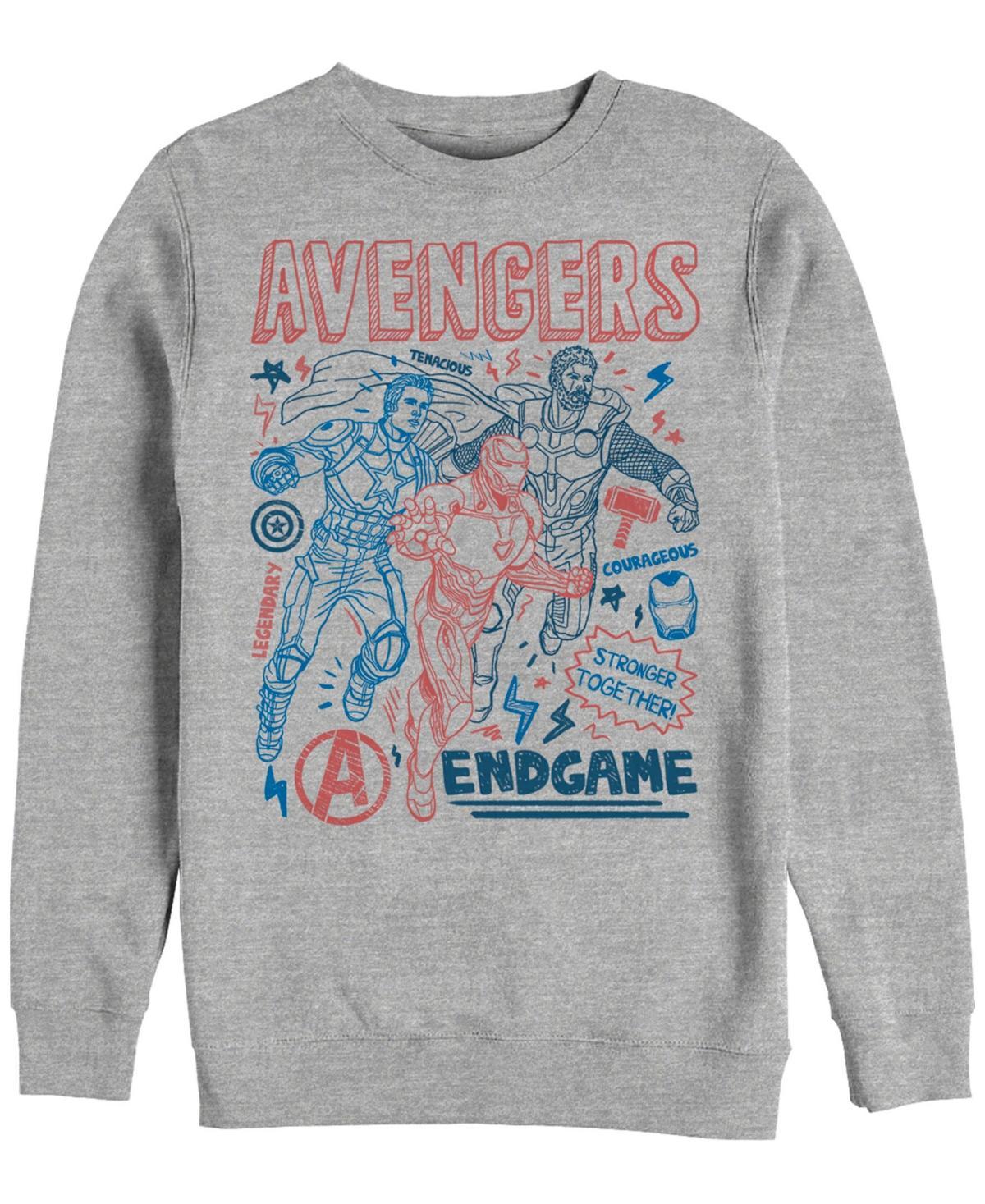 Mens Marvel Avengers Endgame Mightiest Sweatshirt Athletic Grey Product Image