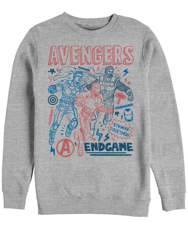 Mens Marvel Avengers Endgame Mightiest Sweatshirt Athletic Grey Product Image