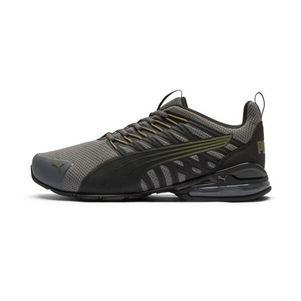 PUMA Voltaic Evo Wide Men's Running Shoes in Cool Dark Grey/Black/Olive Product Image