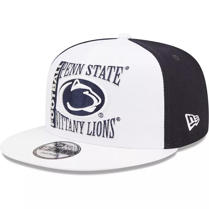 Mens New Era White Penn State Nittany Lions Retro Sport 9FIFTY Snapback Hat, Blue Product Image