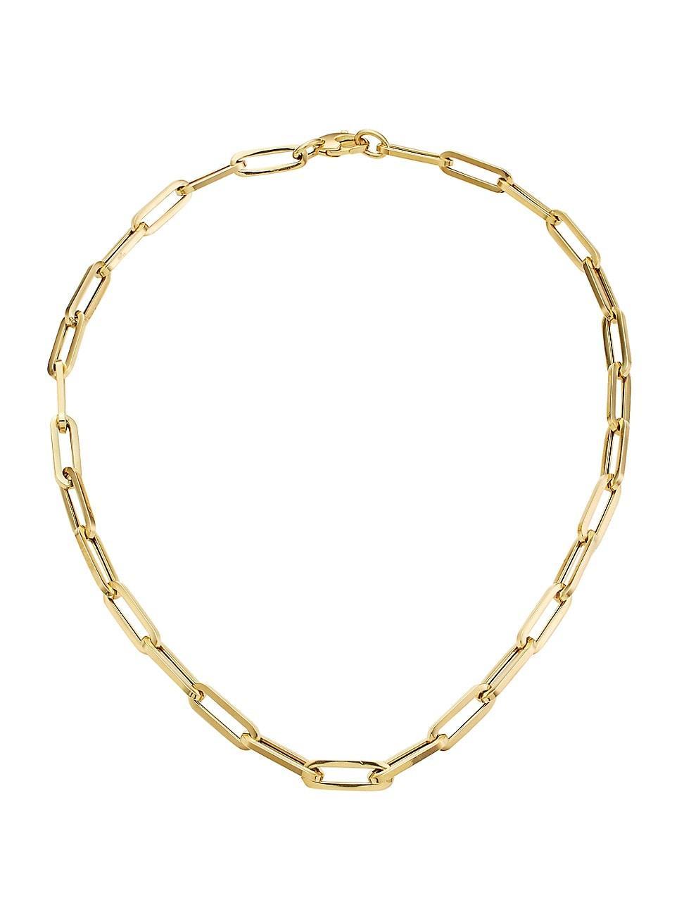 Womens 14K Yellow Gold Oval-Link Chain Necklace Product Image