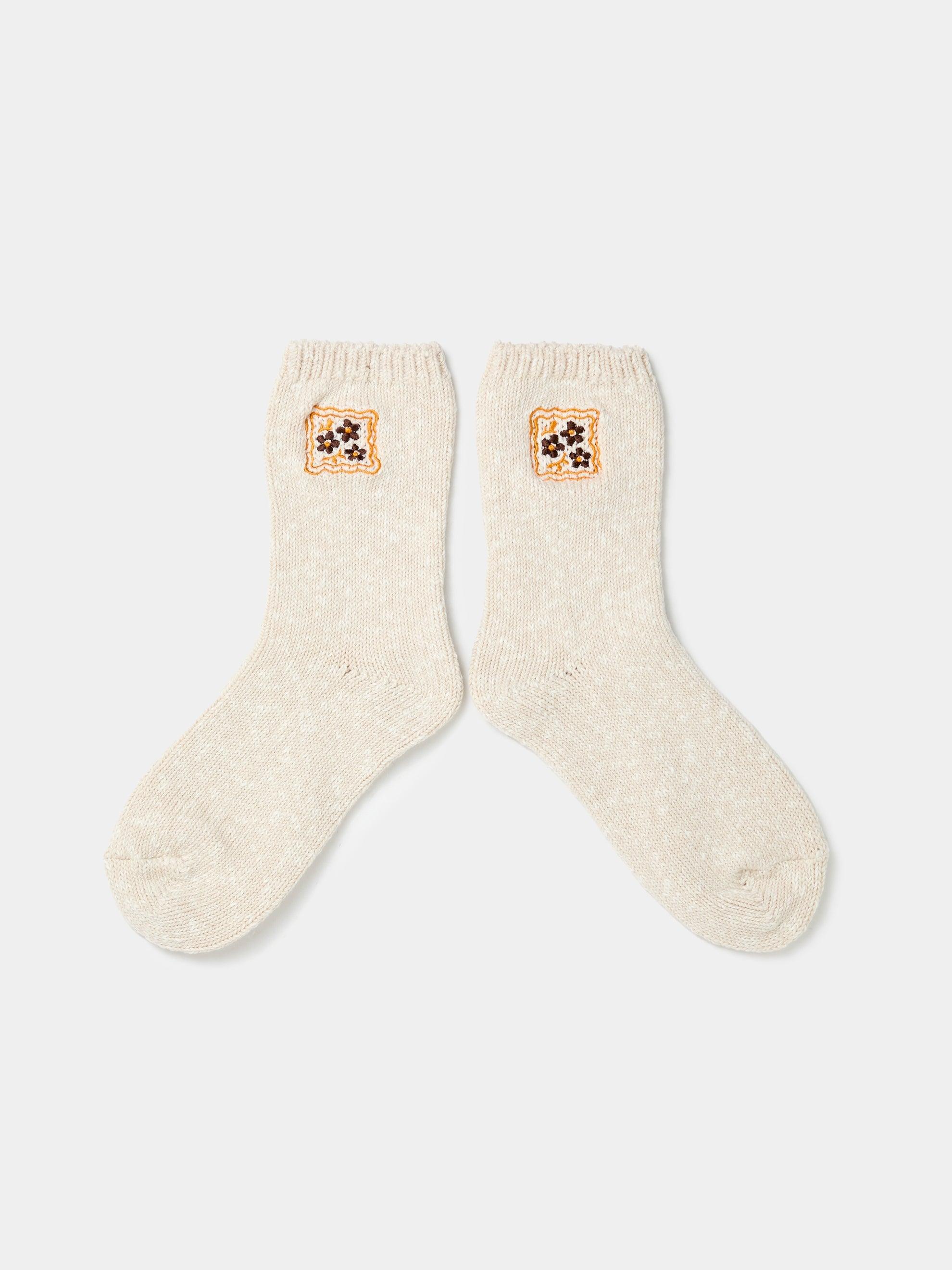 Cookie Embroidery Socks (Ivory) Product Image