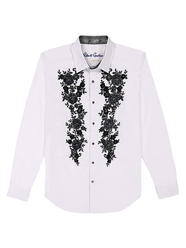 Men's Limited Edition Floral Embroidered Sport Shirt Product Image