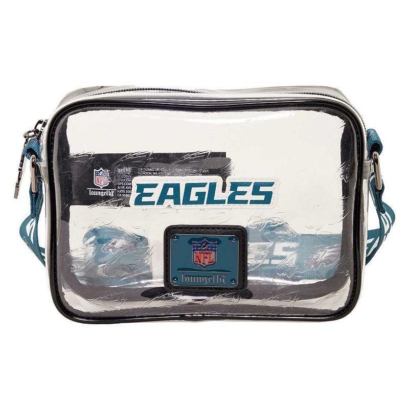 Womens Loungefly Philadelphia Eagles Clear Crossbody Bag Product Image