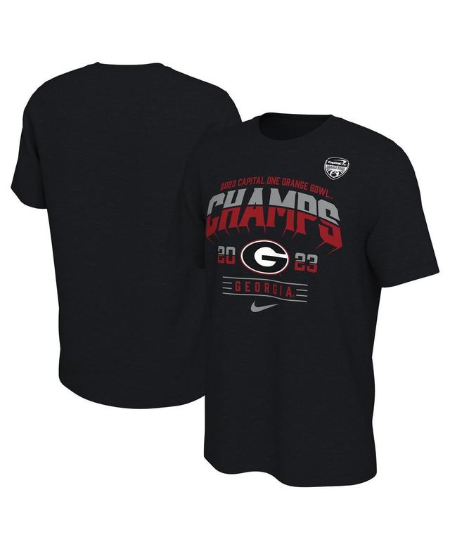 Mens Nike Georgia Bulldogs 2023 Orange Bowl Bowl Champions Locker Room T-Shirt Product Image