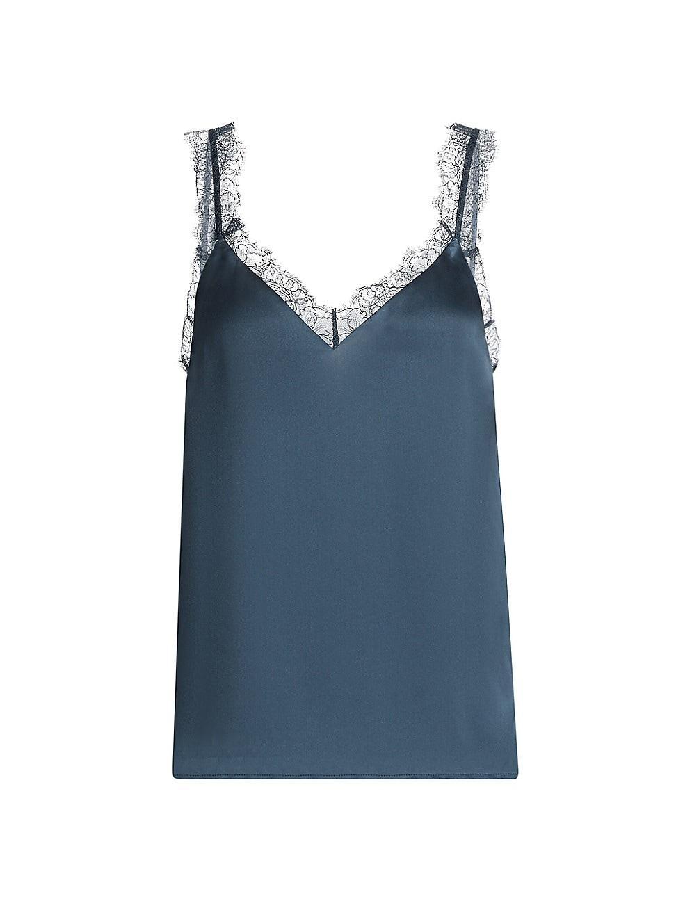 Womens Janeiro Lace-Trim Silk Camisole Product Image