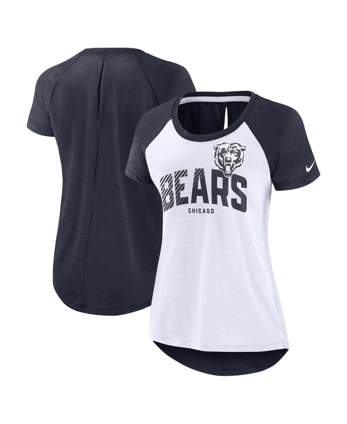 Womens Nike White Chicago Bears Back Cutout Raglan T-shirt - White Product Image