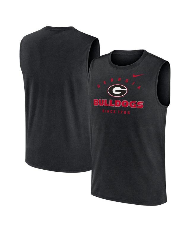 Nike Mens Black Georgia Bulldogs Primetime Legend Lock Up Performance Muscle Tank Top Product Image