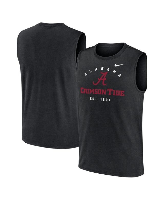 Nike Mens Black Alabama Crimson Tide Primetime Legend Lock Up Performance Muscle Tank Top Product Image