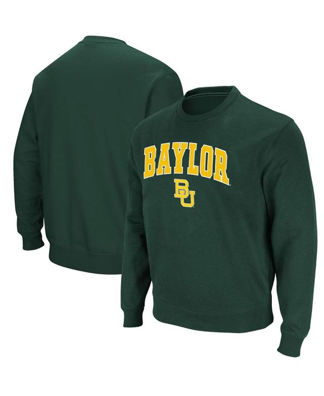 Mens Colosseum Green Baylor Bears Arch & Logo Pullover Sweatshirt Product Image