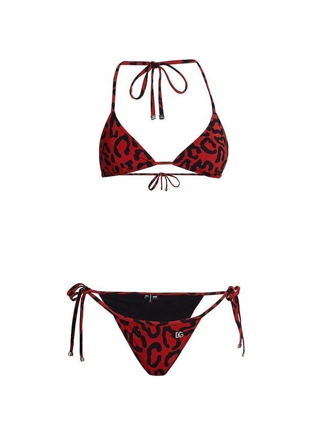 Womens Leopard Triangle Bikini Product Image