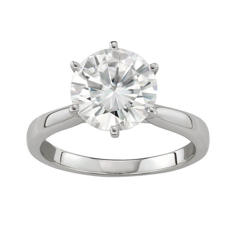 Charles & Colvard 3.1 Ct. T.w. Lab Created Moissanite Solitaire Ring In 14K White Gold, 6 Product Image