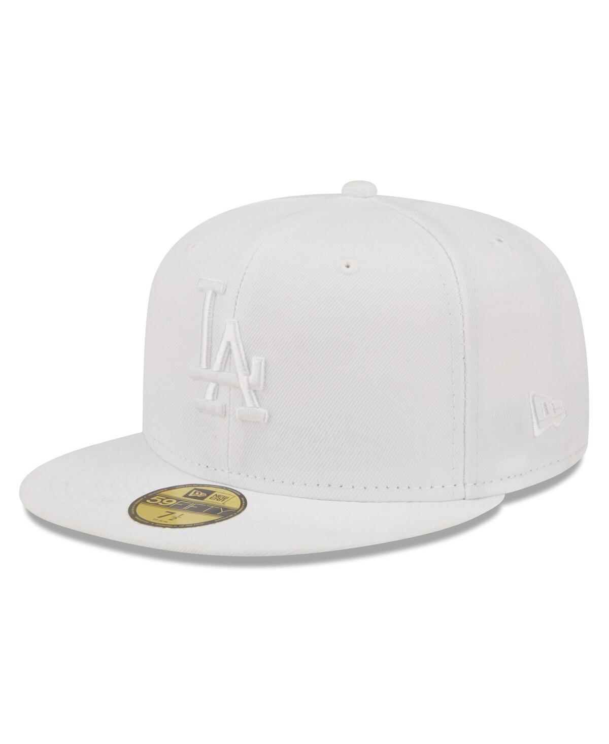 Mens New Era Los Angeles Dodgers White 59FIFTY Fitted Hat - White Product Image