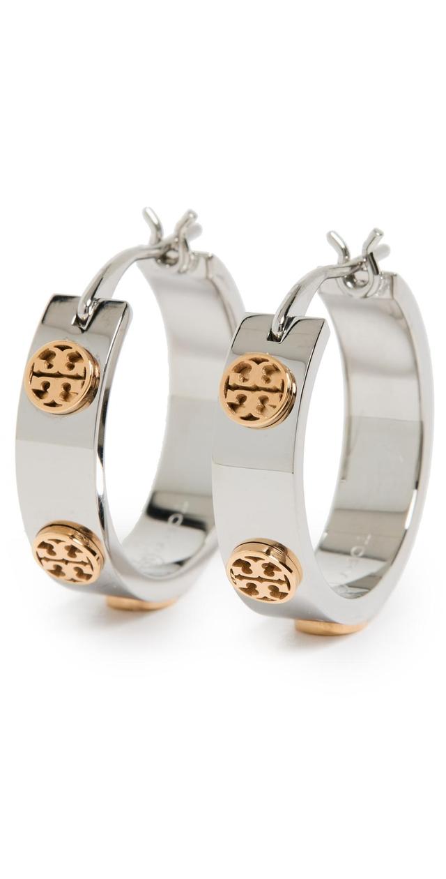 Tory Burch Miller Huggie Hoop Earrings Product Image