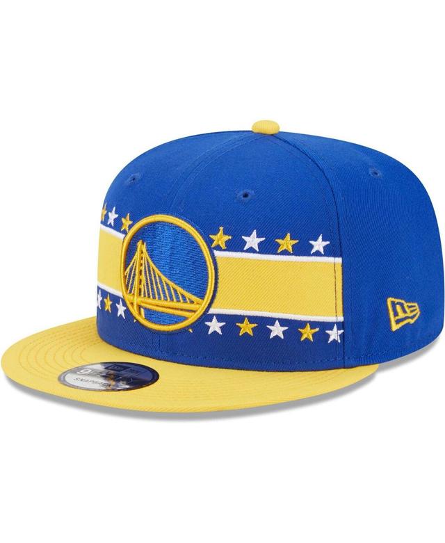 Mens New Era Royal Golden State Warriors Banded Stars 9FIFTY Snapback Hat Product Image