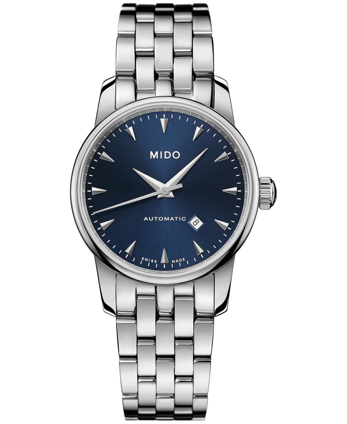 Mido Womens Swiss Automatic Baroncelli Stainless Steel Bracelet Watch 29mm Product Image