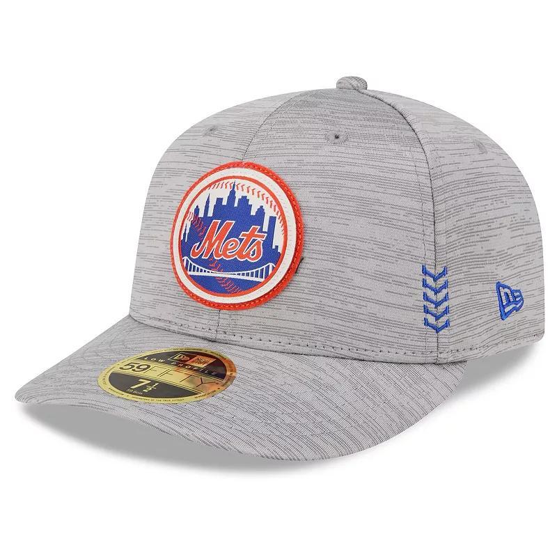 Mens New Era Gray New York Mets 2024 Clubhouse Low Profile 59FIFTY Fitted Hat Product Image