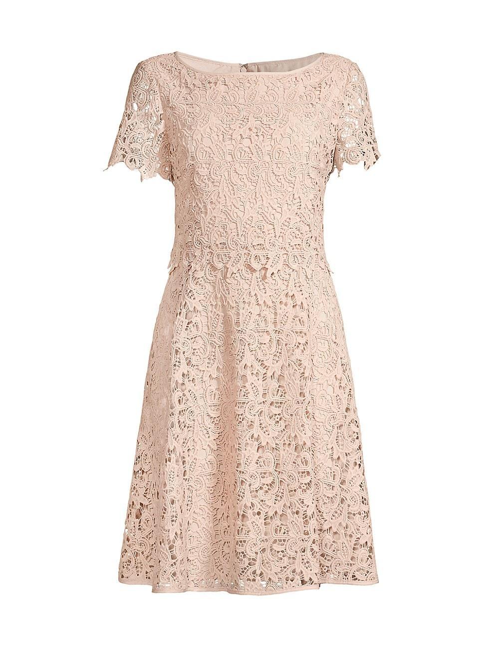 Shani Popover Lace Fit & Flare Dress Product Image