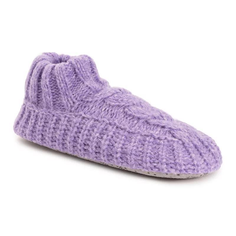 MUK LUKS Sweater Cuff Womens Ankle Boot Slippers Product Image