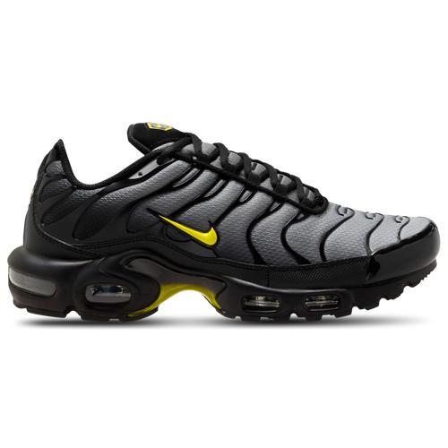 Nike Mens Nike Air Max Plus - Mens Running Shoes Black/Opti Yellow/Wolf Grey Product Image