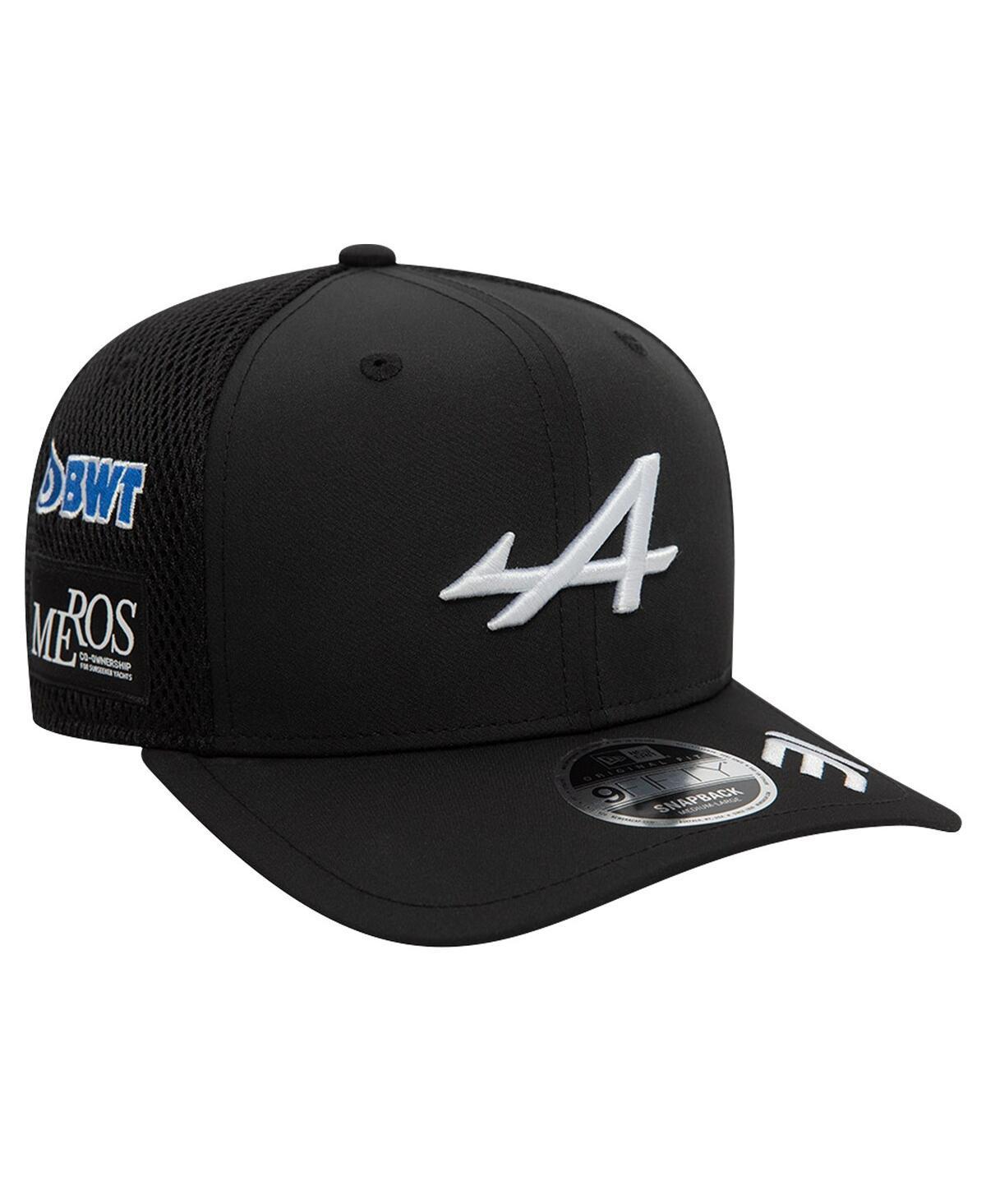 Mens New Era Esteban Ocon Black Alpine Team Driver 9FIFTY Trucker Adjustable Hat Product Image