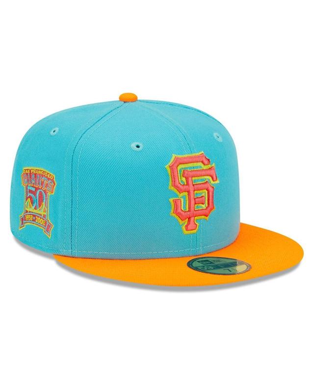 Mens New Era Blue and Orange San Francisco Giants Vice Highlighter 59FIFTY Fitted Hat - Blue Product Image