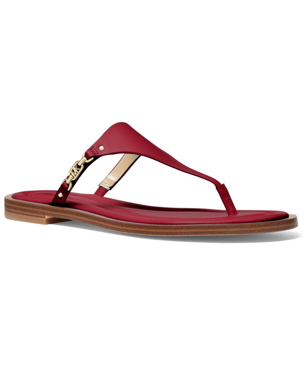 Michael Michael Kors Womens Daniella Leather Flat Thong Sandals Product Image