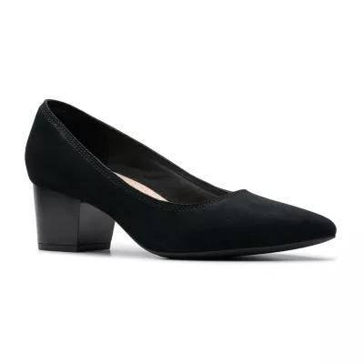 Clarks Womens Ellanie Hope Pointed Toe Block Heel Pumps Product Image