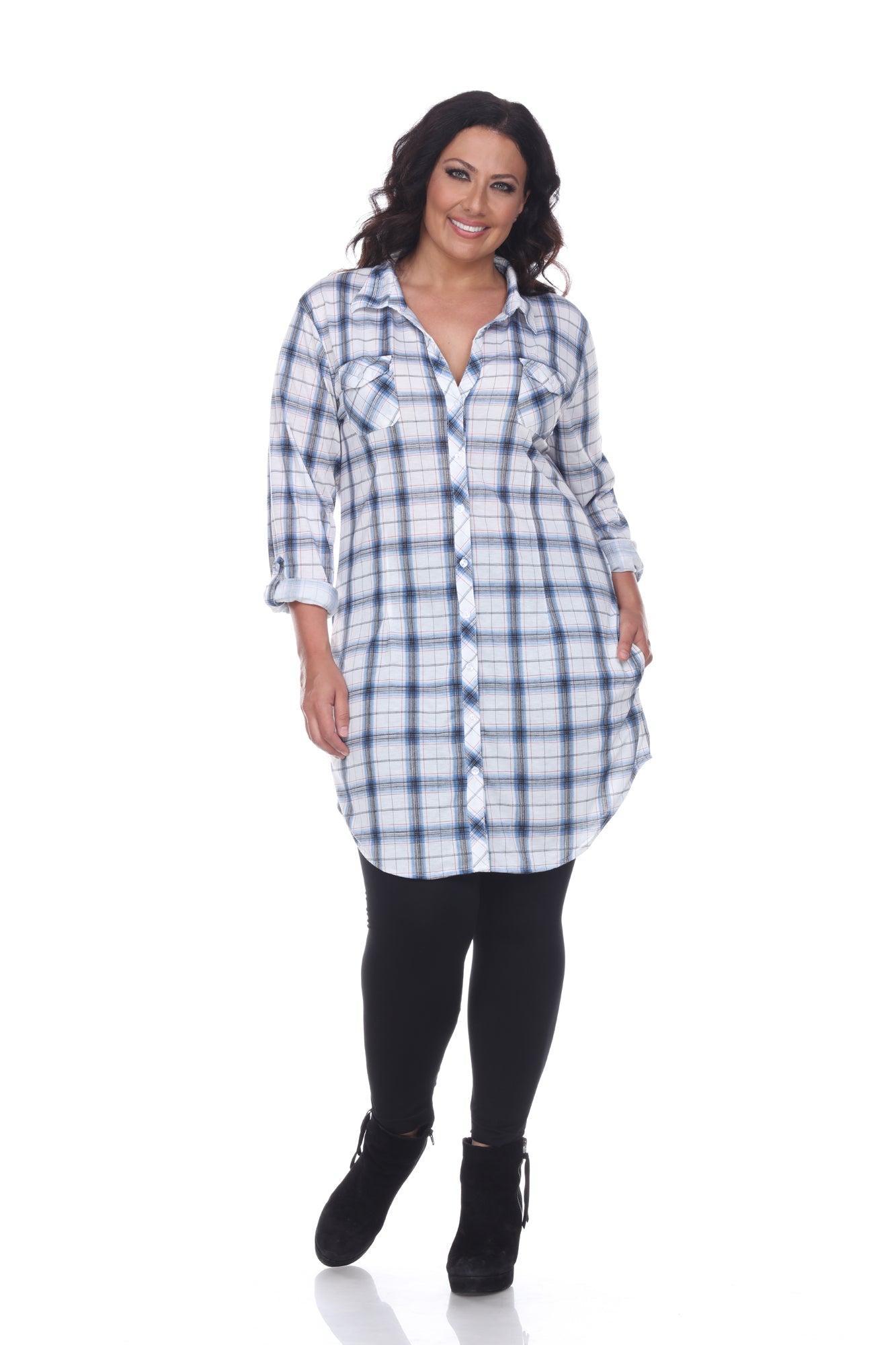 Piper Stretchy Plaid Tunic - Plus Product Image