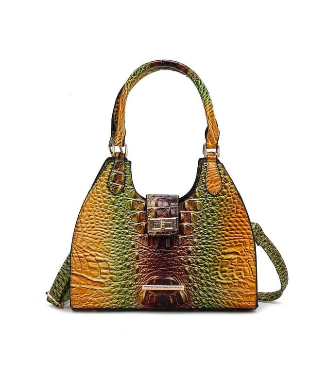 Mkf Collection Ava Gradient Rainbow Faux Crocodile-Embossed Women s Tote Bag by Mia K Product Image