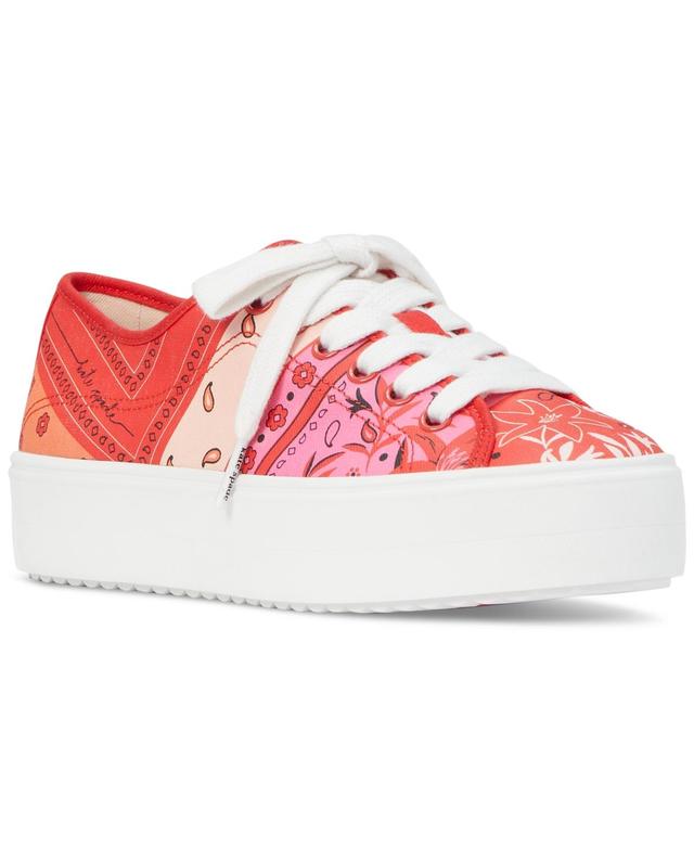 Kate Spade New York Womens Serve Bandana Patchwork Sneakers Product Image